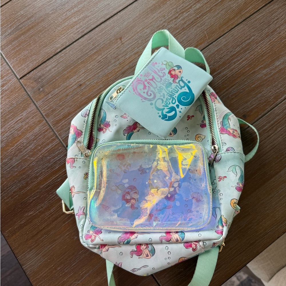 The Little Mermaid Mini Backpack with Coin Purse